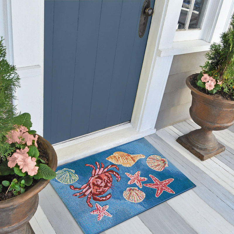 Thomasina No Pattern And Not Solid Color Synthetic Non-Skid Kitchen Mat, Rectangle 2' x 2'10"