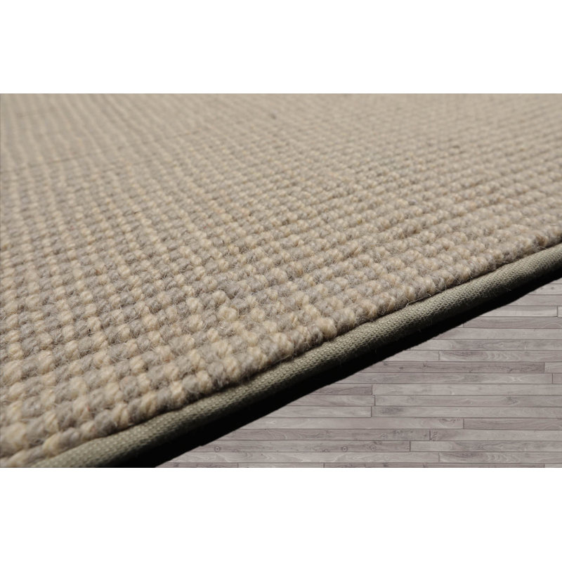 Tapis beige touffeté à la main multicolore de conception texturée, Tapis de couloir : 3 pi x 10 pi