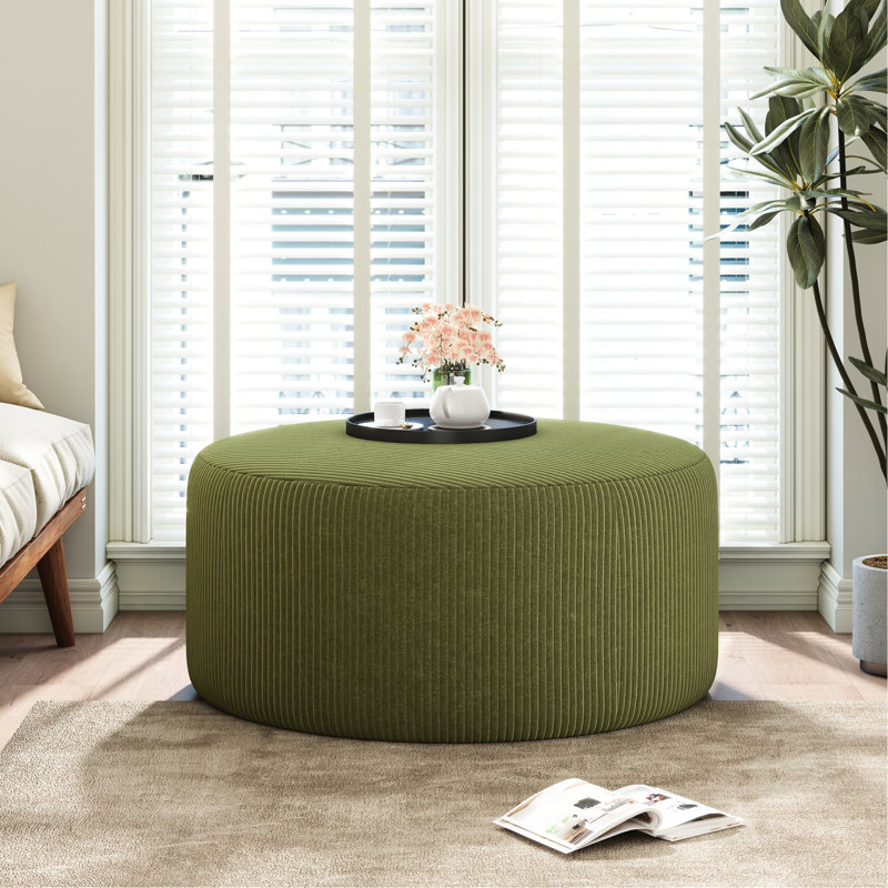 Velours côtelé en velours côtelé, abat-jour olive, siège confortable avec mousse dense, profondeur 31,05 et hauteur 16,36, parfait comme rembourrage en mousse pour repose-pieds, pièce décorative