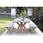 Zilla Teak Patio Dining Set with Rectangular Table