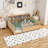 Full Size Wooden Floor Bed With Extra-High Safety Guardrails, Side Storage Decorative Function-887469268-887469265
