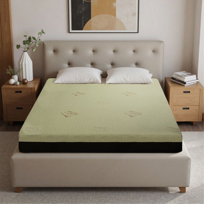 12-Inch Queen Mattress – Copper Infused Cooling Gel Foam Bed, 7-Zone Pressure Relief, Air Layer Comfort Cover, Medium Firm Support Made in Japan