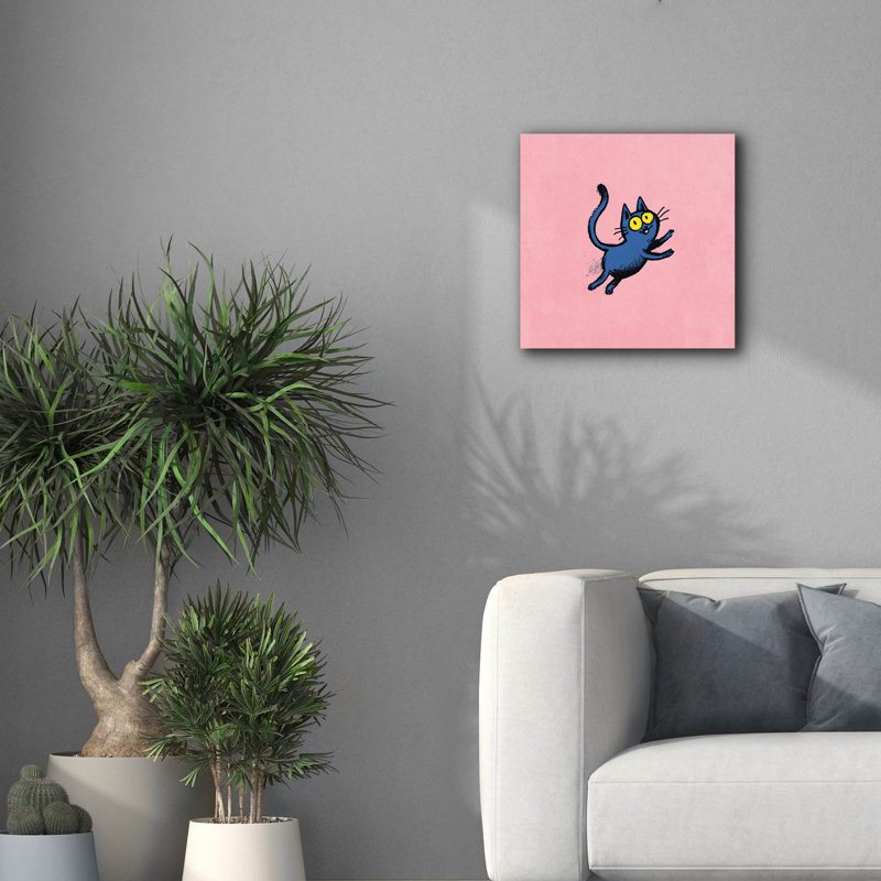  «Kitty's Cotton Candy» par Rich Monet, art mural sur toile, 18 po x 18 po, H 18 po x l 18 po