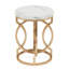 Table de bout ronde avec plateau en faux marbre, table d'appoint moderne, table d'appoint