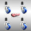 Ensemble de roulettes extensibles en polyuréthane pivotant-92142704-92142702