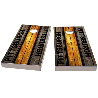 Pittsburgh Football 2x4 Cornhole Board Set | Includes (2) Boards (8) Bags & Optional Accessories