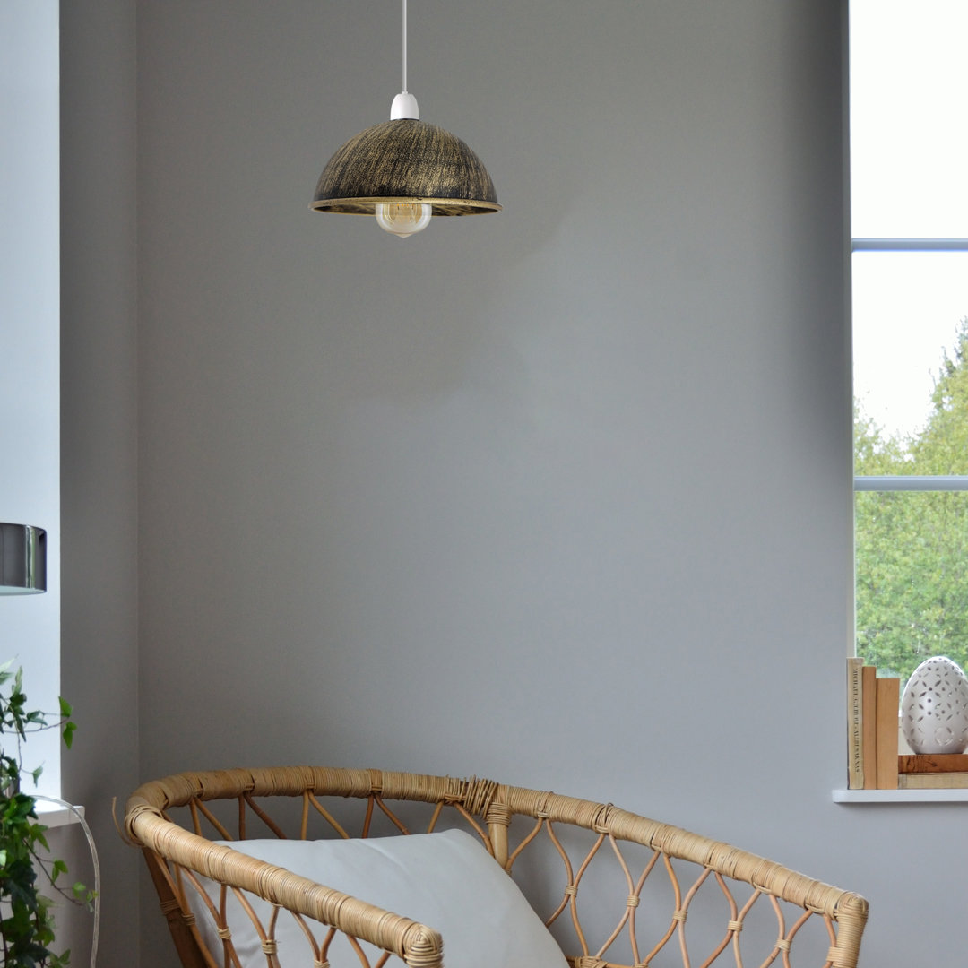 Darissa 10cm H x 20cm W Metal Dome Lamp Shade ( Screw On )