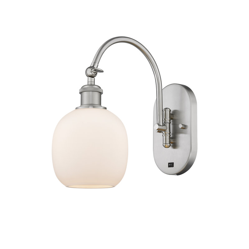 Alve Swing Arm Sconce, No Bulb Included, Brushed Satin Nickel