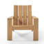 Chaise Adirondack moderne Emerson | Méridienne d'extérieur en bois d'acacia