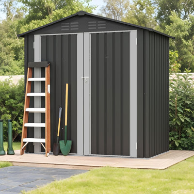 Garden 6 Ft. W X 4 Ft. D Steel Outdoor Storage Shed