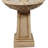Beveled Flower Light Brown Polyresin 2-Tier Birdbath Water Fountain