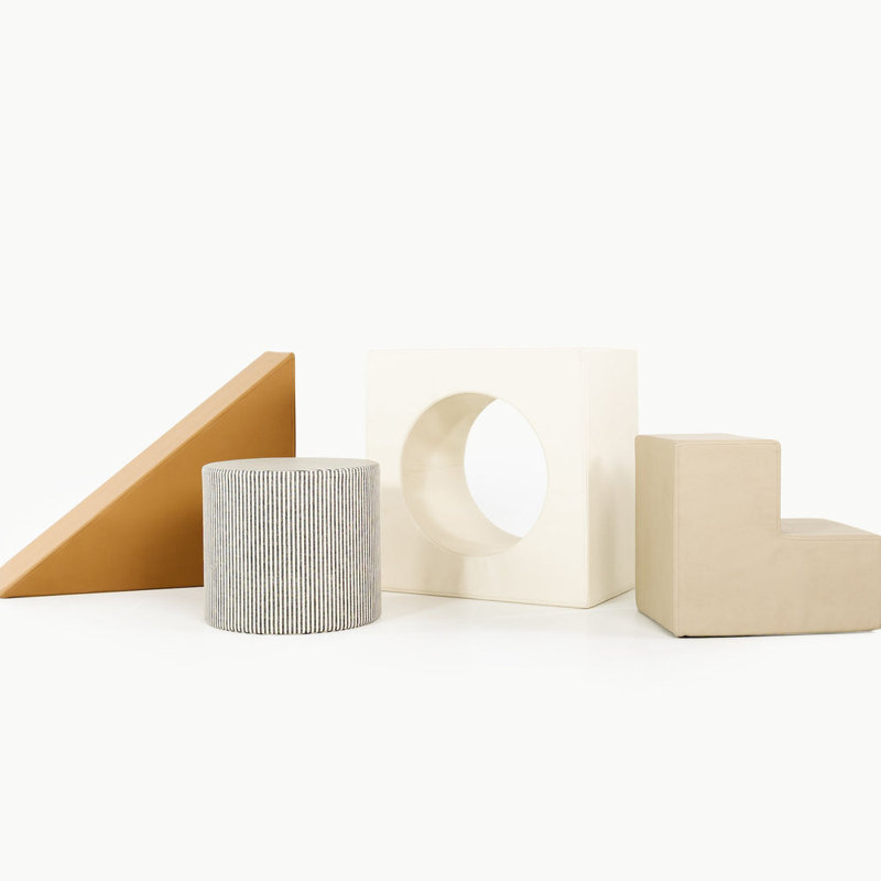 Gathre Block Playset, Ivory/Camel/Stone Stripe/Millet