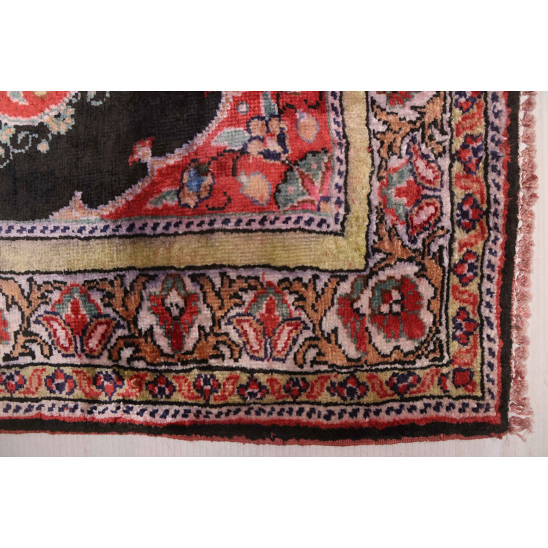 Tapis noir Hereke 2 pi 2 po x 6 pi 0 po Hereke