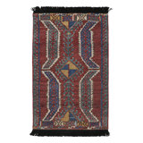 Rug & Kilim’S Tribal Rug In Burgundy Red With Primitivist Geometric Patterns
