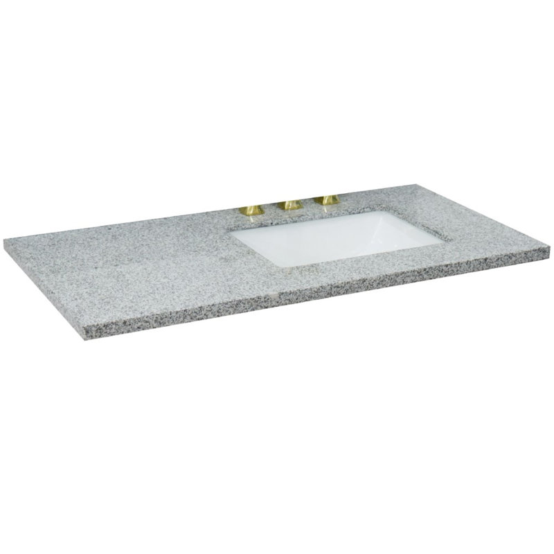 Plateau de meuble-lavabo simple 43 po avec lavabo, Granite