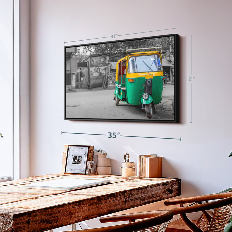 Impression sur toile Indian Rickshaw Pop, H 21 po x l 31 po