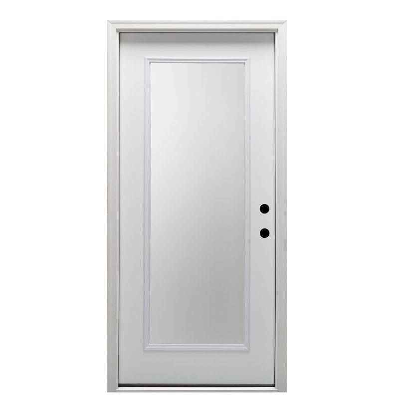 Porte d'entrée complète pré-montée en verre clair, Gauche, L 30 po x H 80 po