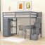Lit superposé simple 6 tiroirs avec bureau intégré Hazbije-827088147