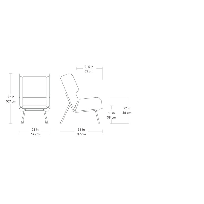 Elk Chair, Laurentian Onyx Performance Twill, White