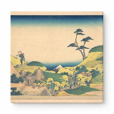 Lower Meguro (Shimo Meguro), from Thirty-six Views of Mount Fuji (c. 1830–1832) — Square Canvas Wall Art