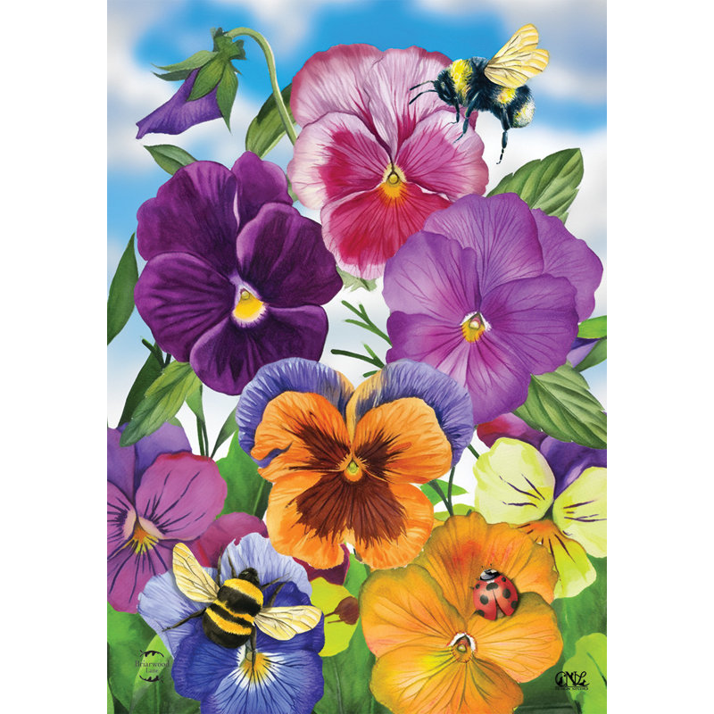 Drapeau de maison Pansies