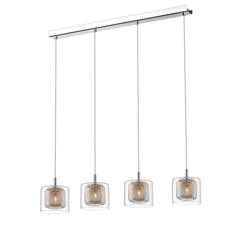 Kettering 4 - Light Glass/Metal Kitchen Island Pendant