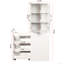 Tablette coulissante 4 niveaux 2 portes vitrées 72,27 "H Vitrine moderne en bois pour la cuisine-121071852