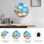 "Tropical Beach", horloge murale en verre-1304898695