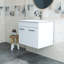 Meuble-lavabo mural 24 po avec lavabo et rangement à double porte