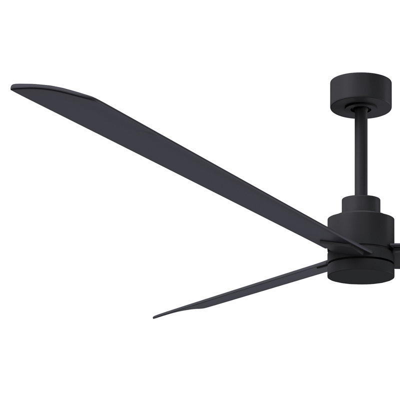 Ventilateur de plafond Alessandra 72, Noir mat, Noir mat