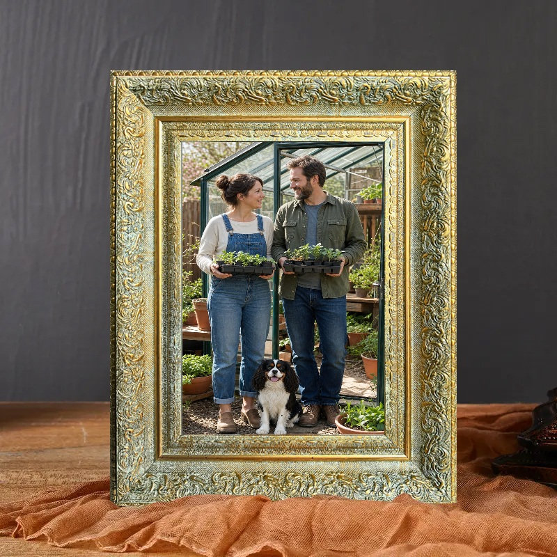 Cadre photo traditionnel 3 pièces 8 "x 10" doré antique, Antique Gold, 3, 8" W x 10" H