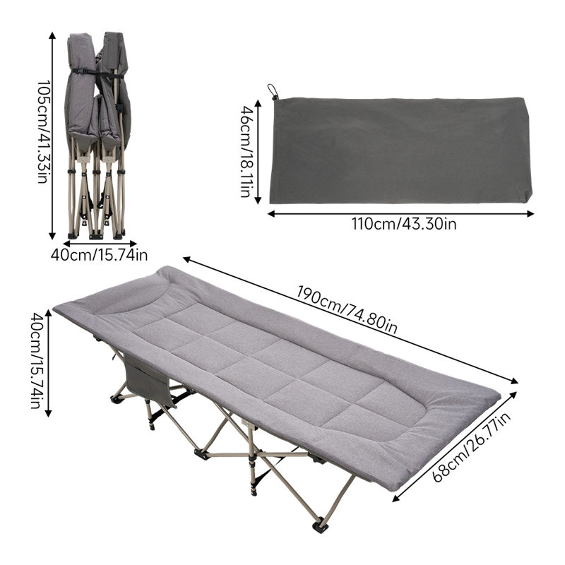 Cot Bed, Grey
