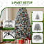 Lighted Artificial Pine Christmas Tree-618008841
