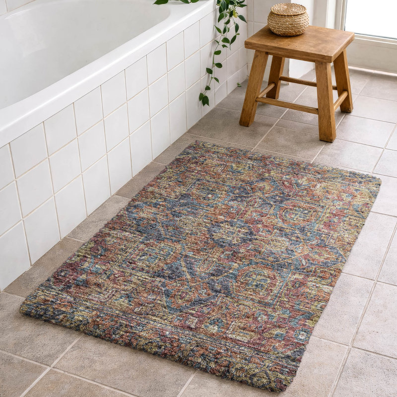 Tapis oriental à poils longs de qualité supérieure lavable à la machine ADS571, Red, 2'6" x 3'10"
