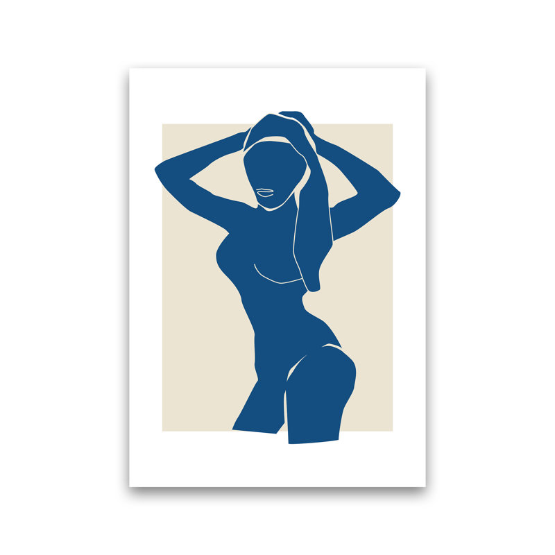 Matisse Hands to Head Blue 1 Piece Wall Art, 29.7cm H x 21cm W x 4cm D, No Framed