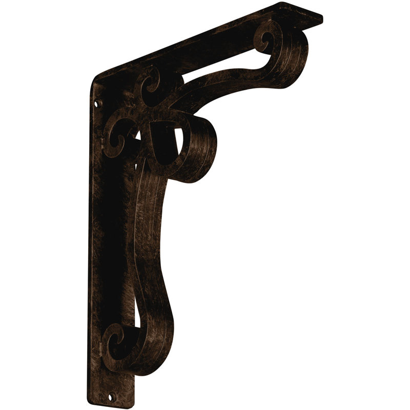 Support en fer forgé Orleans, Bronze vieilli, H 12 po x l 2 po x P 10 po