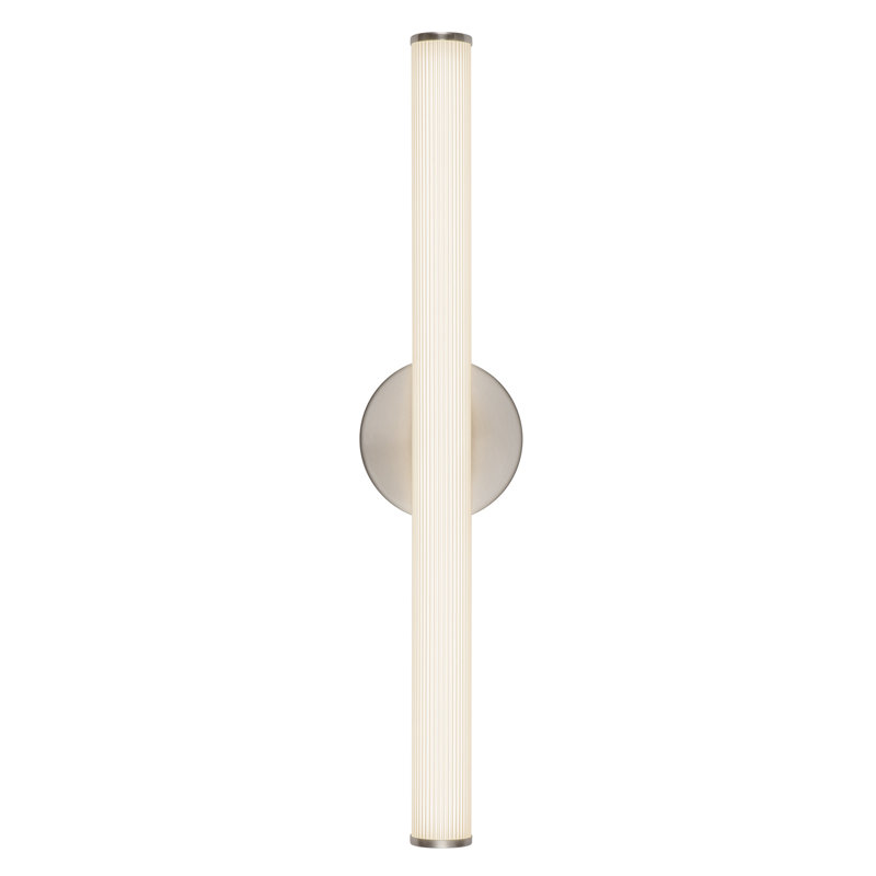Vire 24-in Black dimmable LED Wall Sconce, Nickel