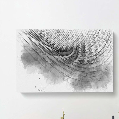 Architecture Sketch Vol.7 in Abstract - Wrapped Canvas Drawing - Wrapped Canvas