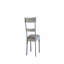 Ensemble de 2 chaises d'appoint en tissu bicolore et finition gris perle (ensemble de 2)