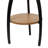 Ollie 24.5" Modern 2-Tier Round Drink Table, White Faux Marble Top, Natural Wood Shelf & Black Metal Arch Legs, Accent End Table