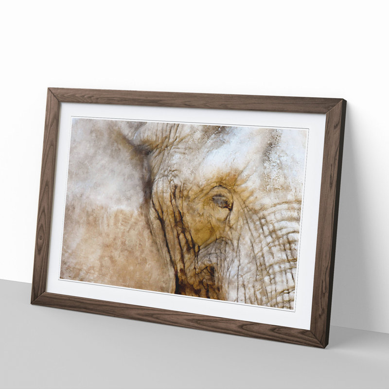 Elephant Vol.5 - Picture Frame Graphic Art, Walnut Framed, 48cm H x 65cm W x 2cm D