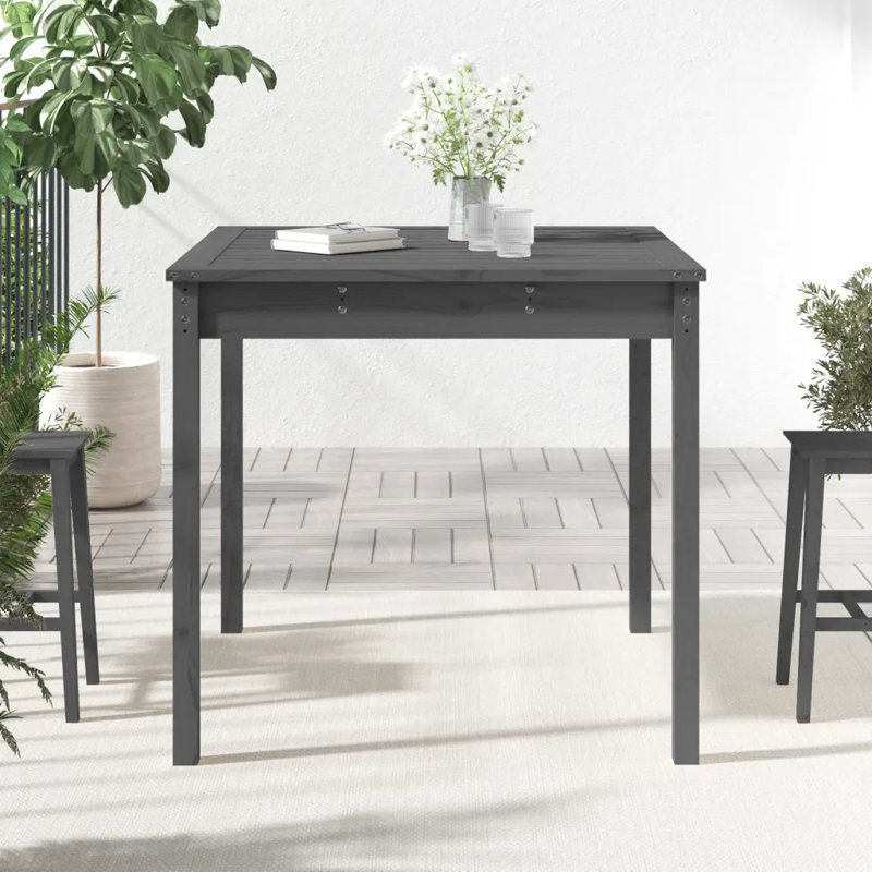 Lashelle Rectangular Outdoor Dinning Table, Grey