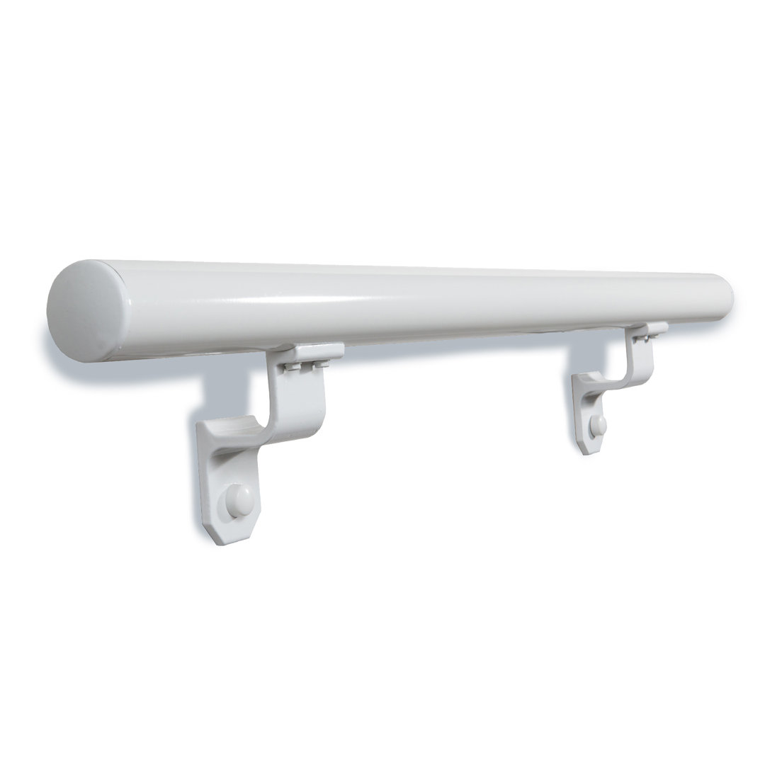 3' Handrail with End Caps ModVue Size: 1.9" H x 4' W x 3" D Finish: White