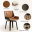 49.53cm H Upholstered Side Chair in Brown