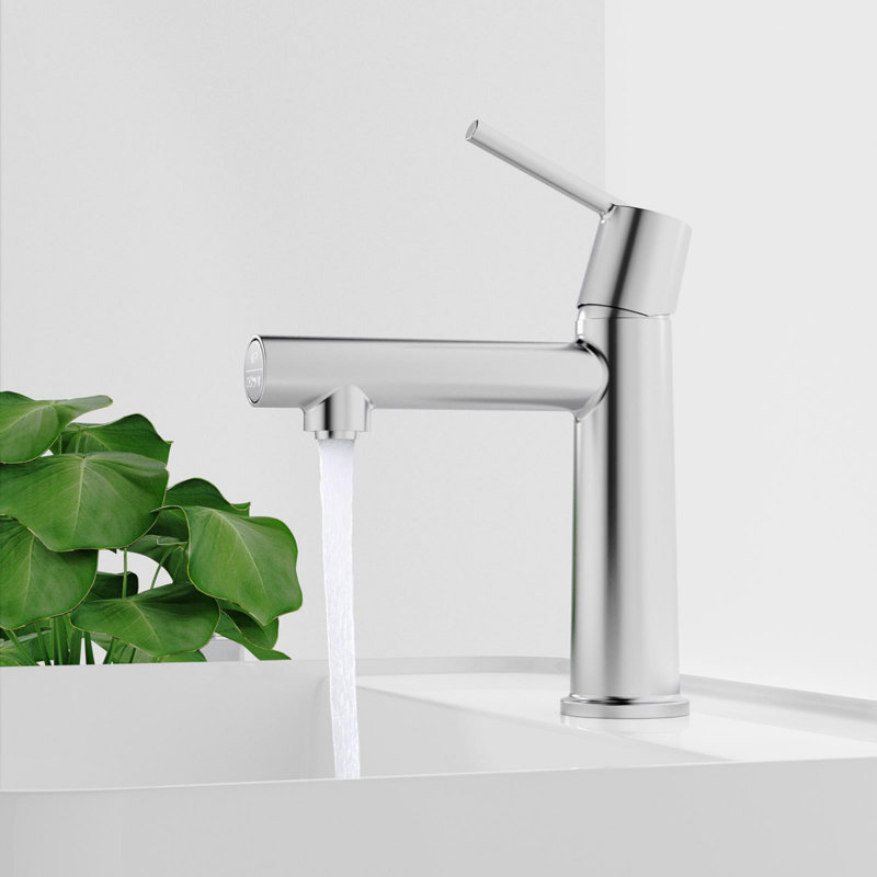 Robinet de lavabo de salle de bain monocommande en zinc, Chrome chrome