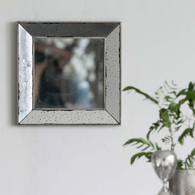 Distressed Silver Accent Mirror,Wall Mirror
