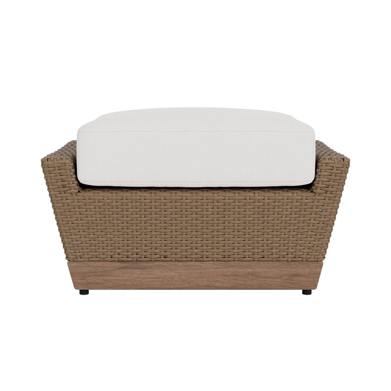 Charisma Outdoor Ottoman, Canvas Natural