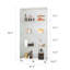 Vitrine en verre à deux portes avec quatre tablettes Exquise, idéale pour mettre en valeur des objets de collection et des livres avec style-378221489