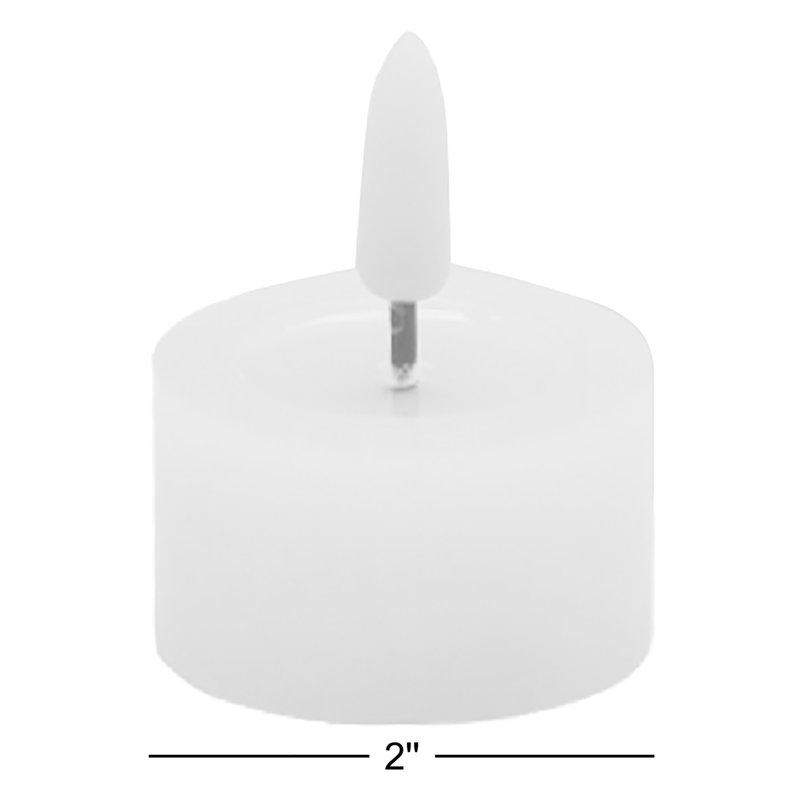 Ensemble de 4 bougies chauffe-plat blanches sans flamme