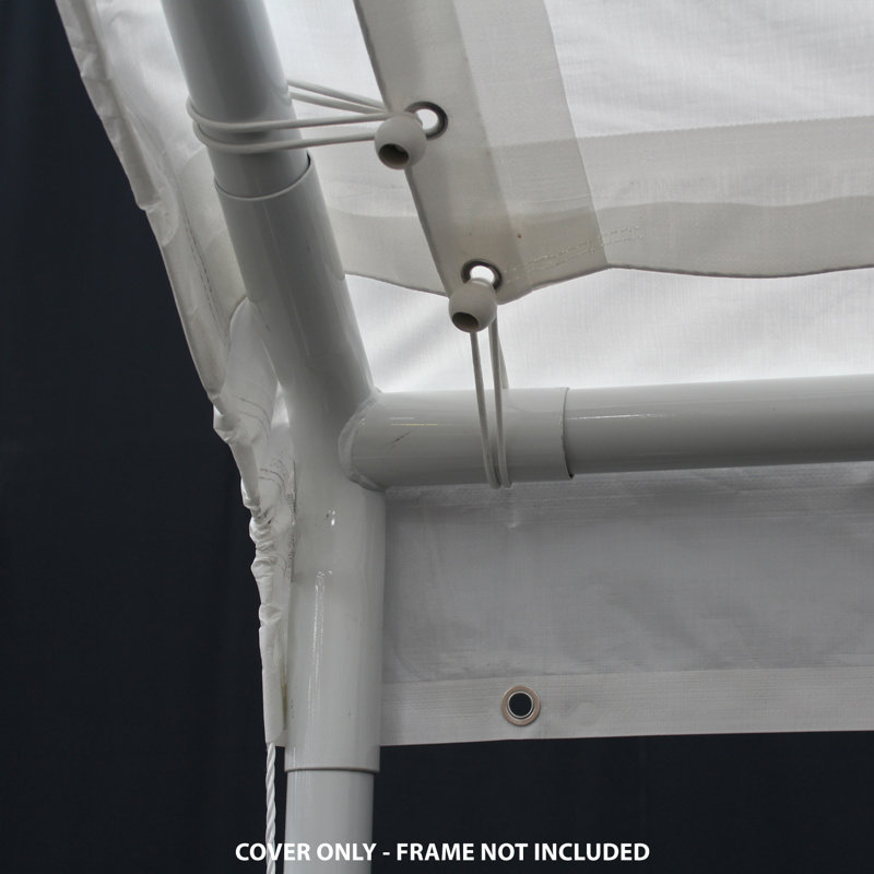 White Drawstring Replacement Canopy Roof Cover 18' x 27'